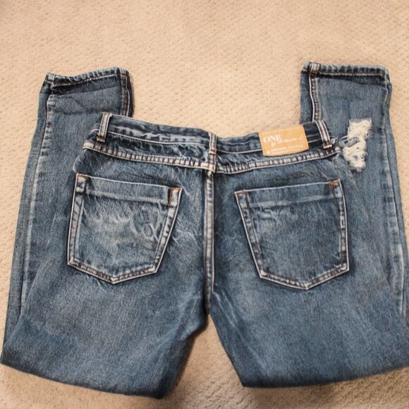 One Teaspoon Awesome Baggies Size 27 Low Waist Relaxed Leg Distressed - Picture 3 of 5